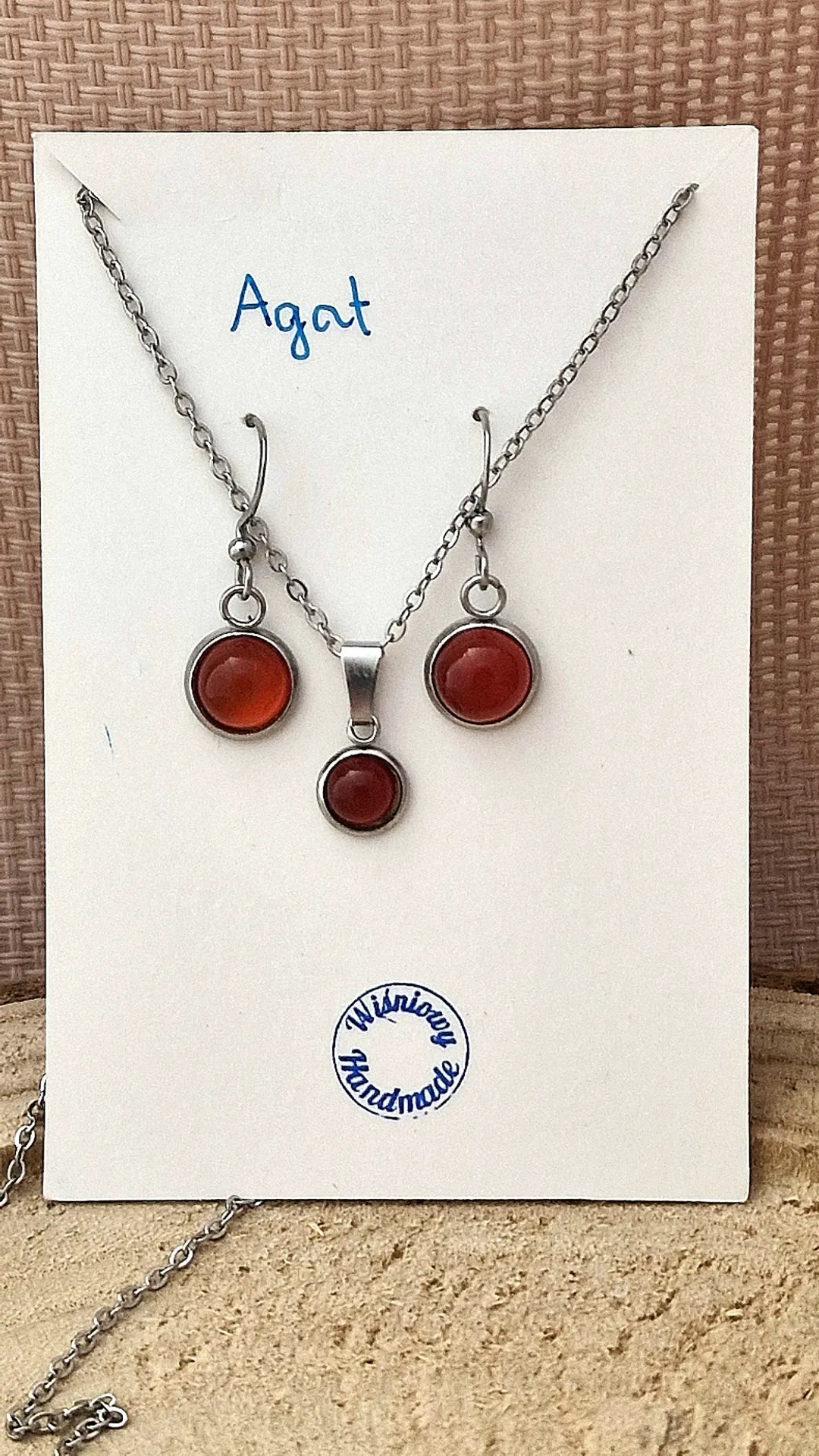 Zestaw wisiorek + kolczyki